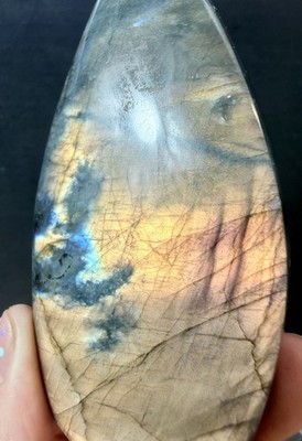Kristall Labradorit Sonnenuntergang Freiform Stein heilen Reiki achtsam Aura meditieren 215g