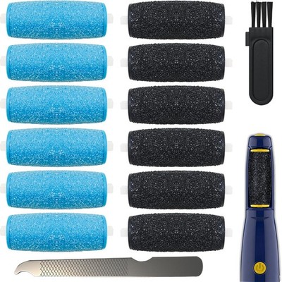 12 Pack Foot File Replacement Rollers Extra Coarse and Regular Coarse