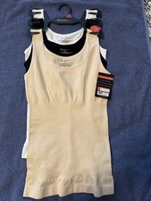 3 Pk SkinnyGirl Waist Tummy Control Shaping Seamless Tank Top Size S