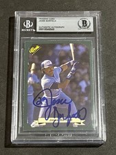 JESSE BARFIELD 1987 CLASSIC GREEN SIGNED AUTOGRAPHED CARD BECKETT BAS AUTHENTIC