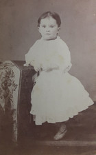 CDV of a Cute Little Girl White Dress Cute Face Milton PA