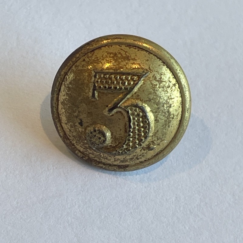 1850s-60s French Army 3rd Regiment Uniform Button 3 Infantry