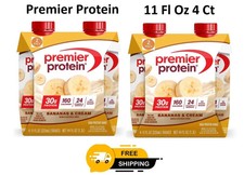 New Premier Protein Shake, Bananas & Cream, 30g Protein, 11 Fl Oz, 4 Ct