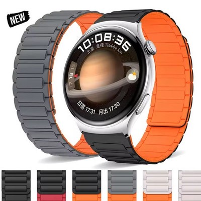 Für Samsung Galaxy Watch 46mm Watch 3 45mm S3 Armband Ersatzband Silikon Magnet