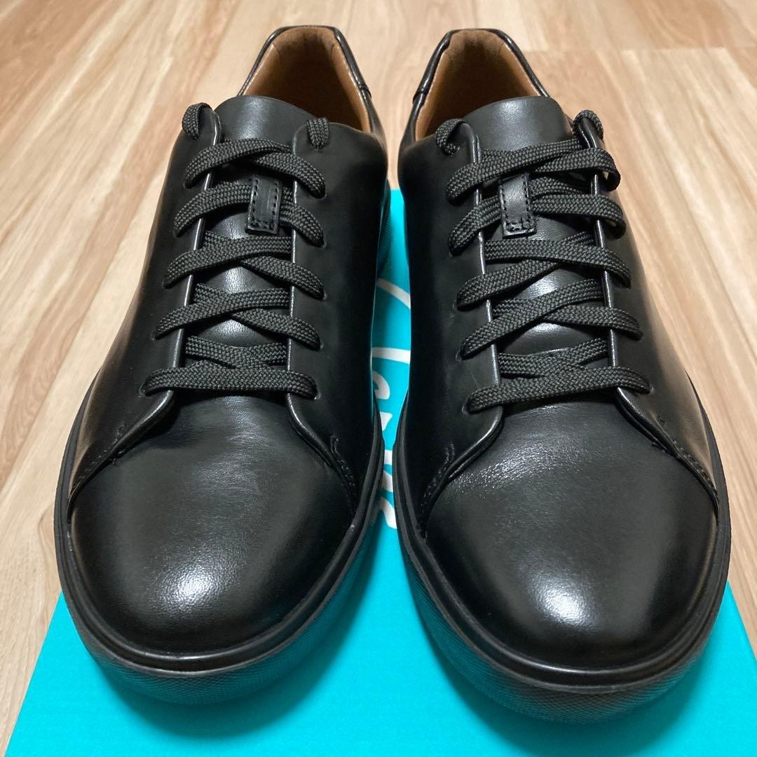Clarks Un Costa Zapatillas de Cuero de Encaje para Hombre Negras Reino Unido 9 / EE. UU. 9 Nuevas