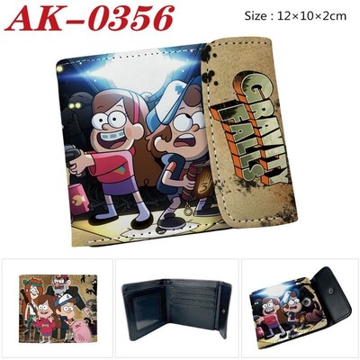 Anime Gravity Falls Geldbörse Herren Damen Mode Kurz Münzkarte Doppelfaltung Knopf Geldbörse