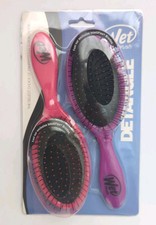 Wet Brush Detangle Hair Brush 2 Pack Pink  Purple IntelliFlex Bristles Unisex
