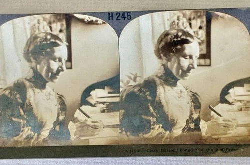 CLARA BARTON Keystone View Co. Sepia Stereo view Card H245