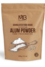 MB Herbals Alum Powder 100 Gram 3.5 Oz Granulated Potassium Alum Preservative