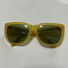 Donna Karan Clear Yellow Frame Green Lens Sunglasses - Rare USA Model