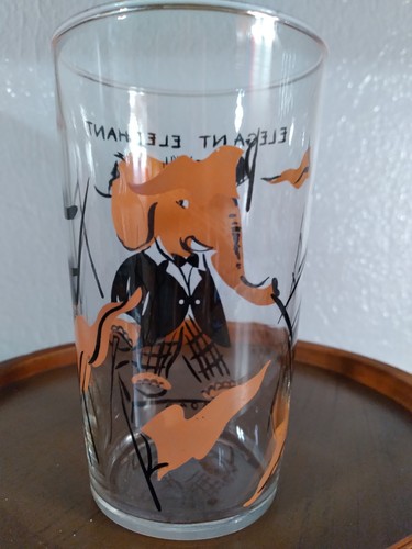 RARE VINTAGE "ELEGANT ELEPHANT" DRINKING GLASS FIRE KING? - Picture 4 of 5