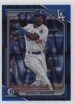 2024 Bowman Chrome Prospects Blue RayWave Refractor 89/150 Kendall George 4k8