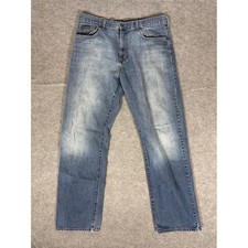 Calvin Klein Jeans Mens 36x34 Relaxed Straight Easy Fit Medium Wash Blue Denim
