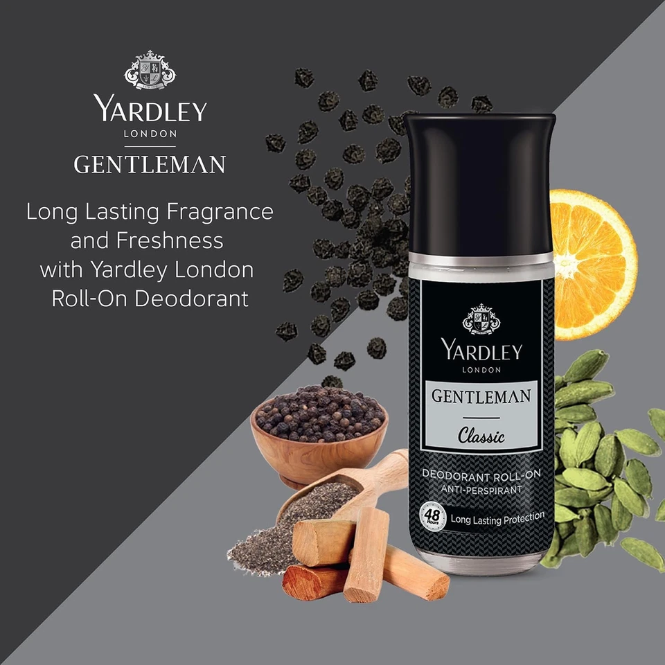 Yardley London Gentleman Classic Deodorant Roll-On, Long Lasting Fragrance 65ML - Image 4 of 4