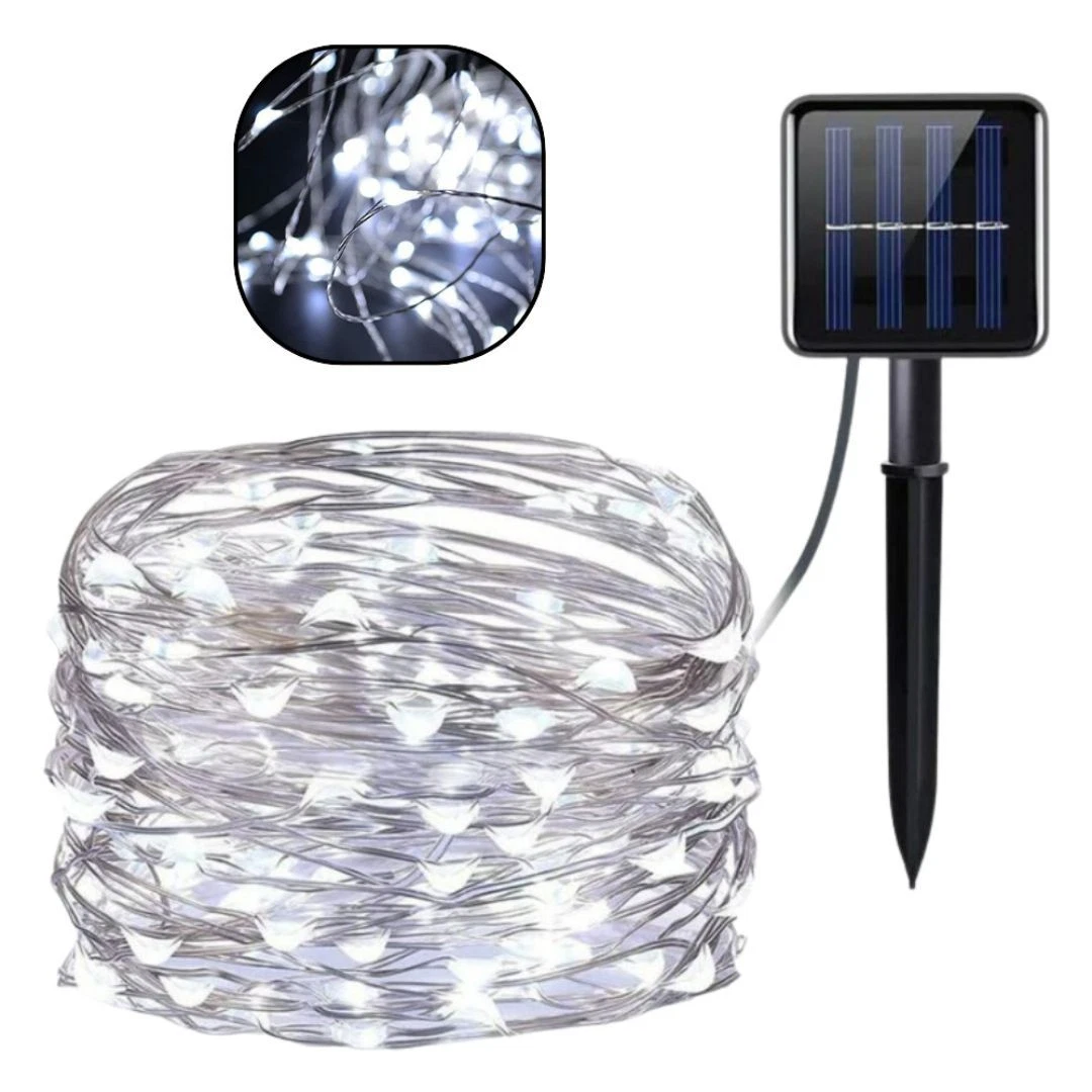 Luci Solari Da Esterno A Forma Di Stella – 12 Metri, 100 LED, 8 Modalità, IP65 Impermeabile, Per Giardino, Alberi E Feste - 4