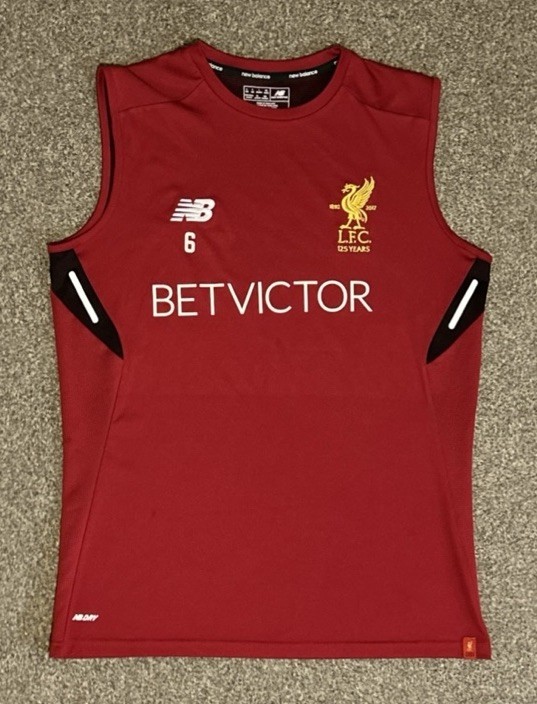 Dejan Lovren Worn/Issued Liverpool FC 125 Years Training Vest