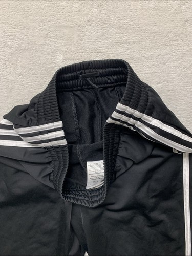 Adidas Boys Pants Youth Large 14/16 Black White Stripe Track Jogging Running - Picture 8 of 10