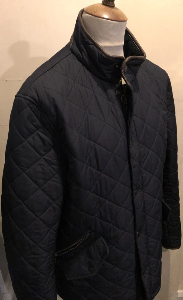 MEN'S BARBOUR QUILTED PADDED JACKET SIZE XL BLUE - Image 2 of 4