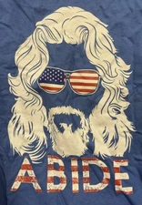 The Big Lebowski Sz 2XL Powered Blue T-Shirt  ABIDE