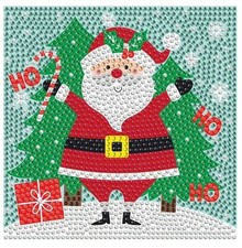 Santa Diamond Painting Kit 7.9x7.9in Kids Craft