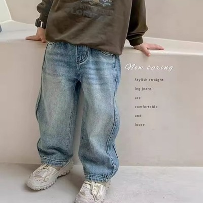 RAISE Boys Retro Straight Jeans Kids Denim Pants Spring Casual Trousers 2-10Y