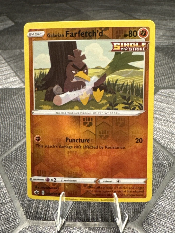 Galarian Farfetch'd 078/198 Swsh06: Sword & Shield - Chilling Reign Reverse Holo - Image 2 of 4