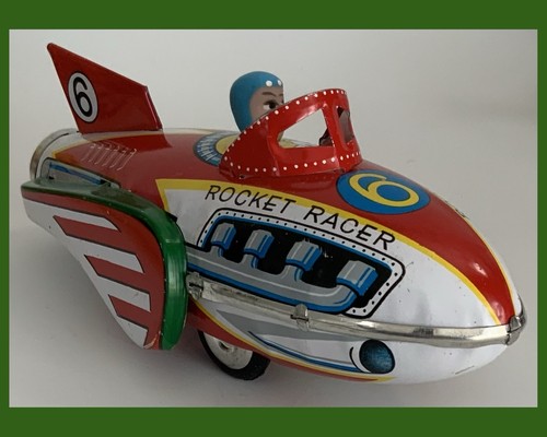 Vtg Friction Tin Toy Space Rocket Racer Collectible Toy #MF735 - In Original Box - Picture 4 of 11