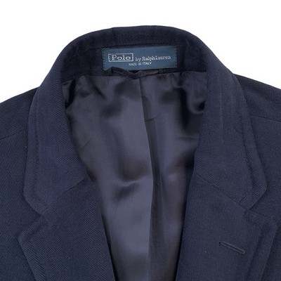 Mens 38 R Polo Ralph Lauren ITALY Navy Blue Brushed Cotton Mole Mens 38 R Polo Ralph Lauren ITALY Navy Blue Brushed Cotton Mole