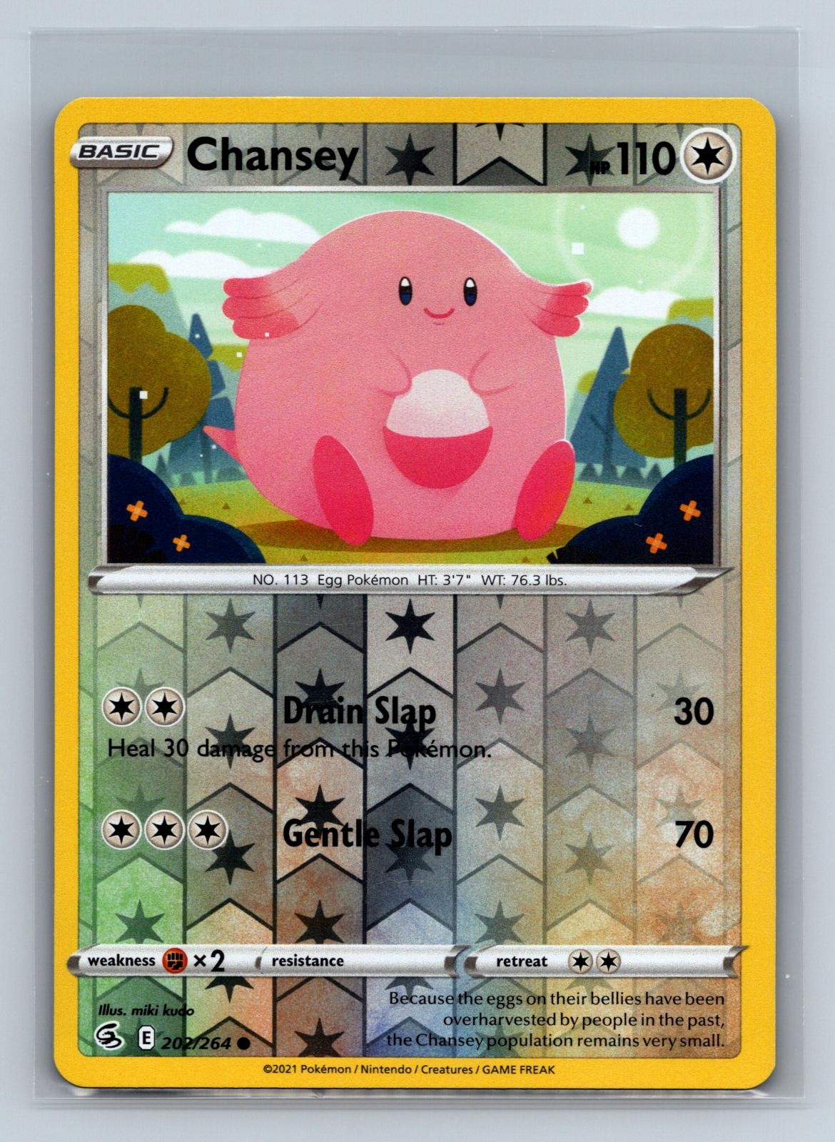 Chansey 202/264 Common Fusion Strike Pokemon Reverse Holo NM/M 815b-5