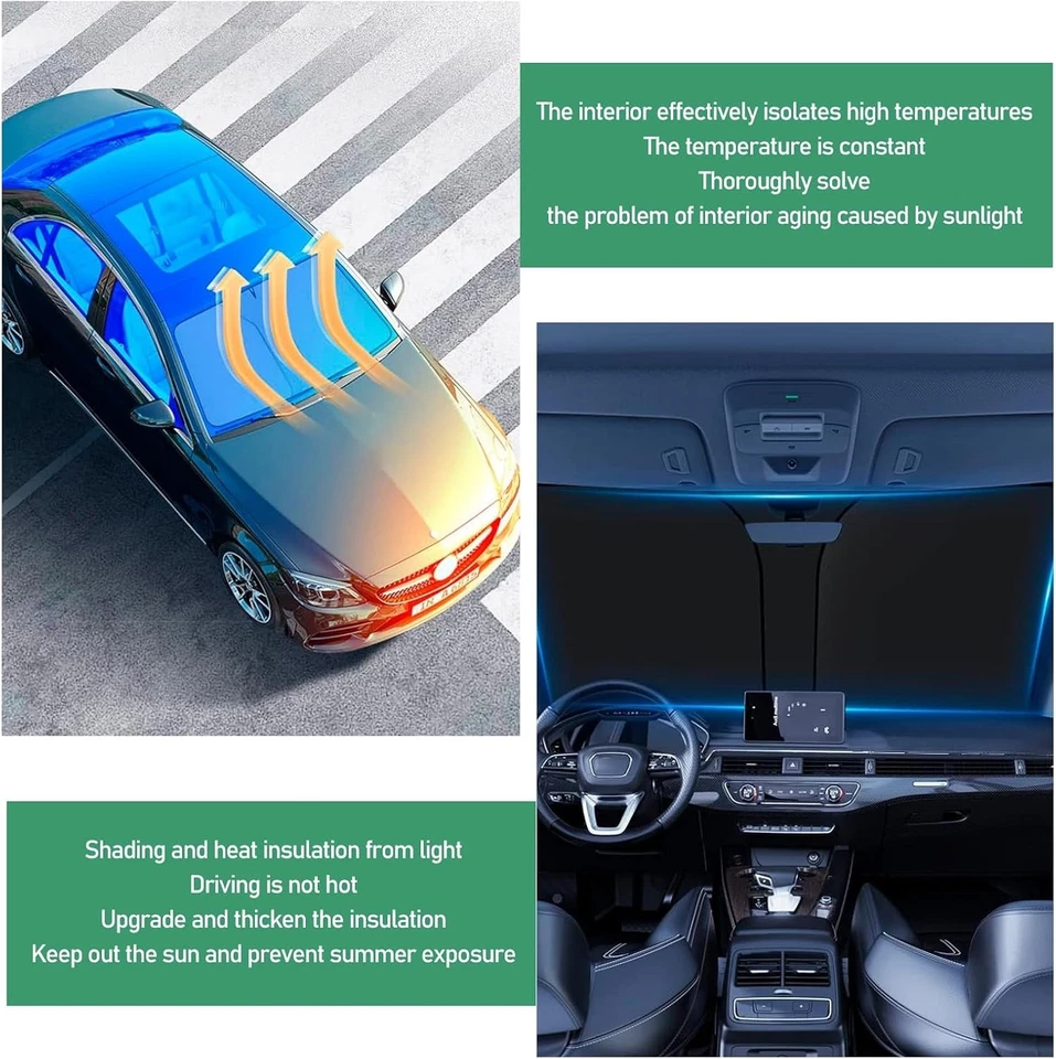 Складной передний солнцезащитный козырек на лобовое стекло для Honda Civic Accord - Изображение 4 из 4