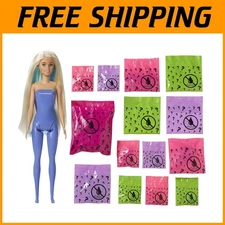 Blue Peel-able Doll & Pet with 16 Mystery Bags