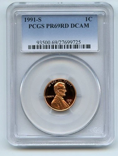 1991-S Lincoln Memorial Cent Proof — photo from the most recent tracked eBay sale