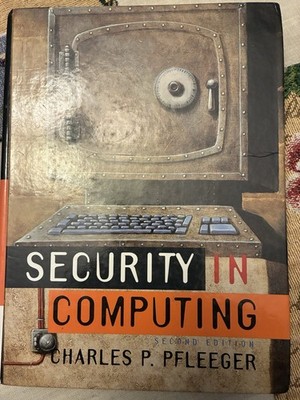 Security in Computing by Charles P. Pfleeger (1996, Hardcover)