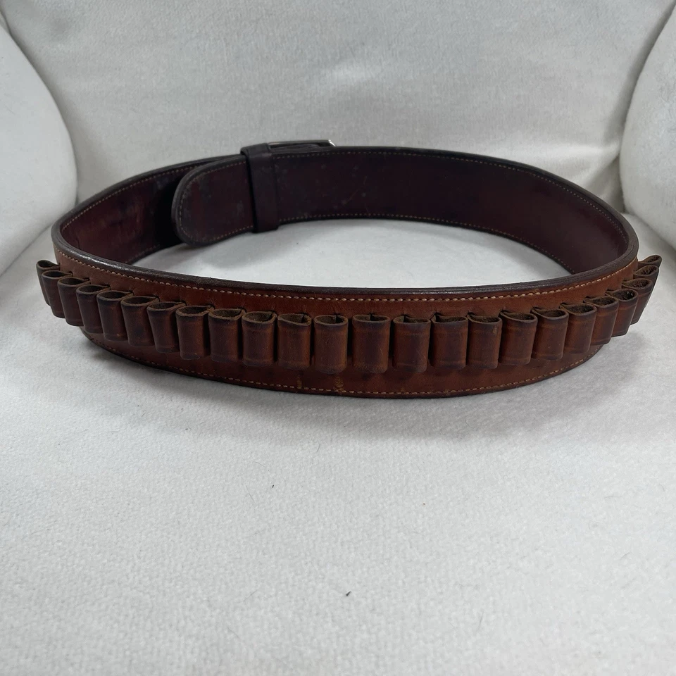 Винтажный Blanche # B7-32 кожаный картридж ремень .44/.45 cal - Изображение 3 из 4