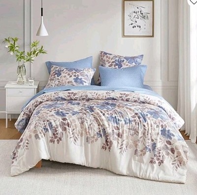 Madison Park Essentials Piper Floral Complete Bedding Set with Sheets Full Size
