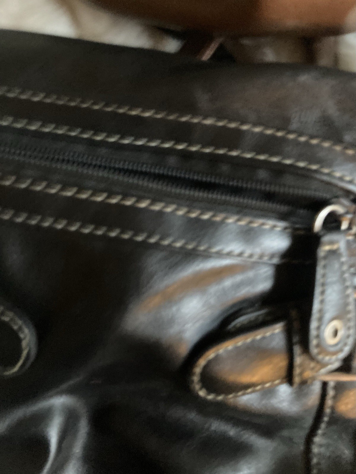 Two Polyester Small Unbranded Purses Brown And Bl… - image 3