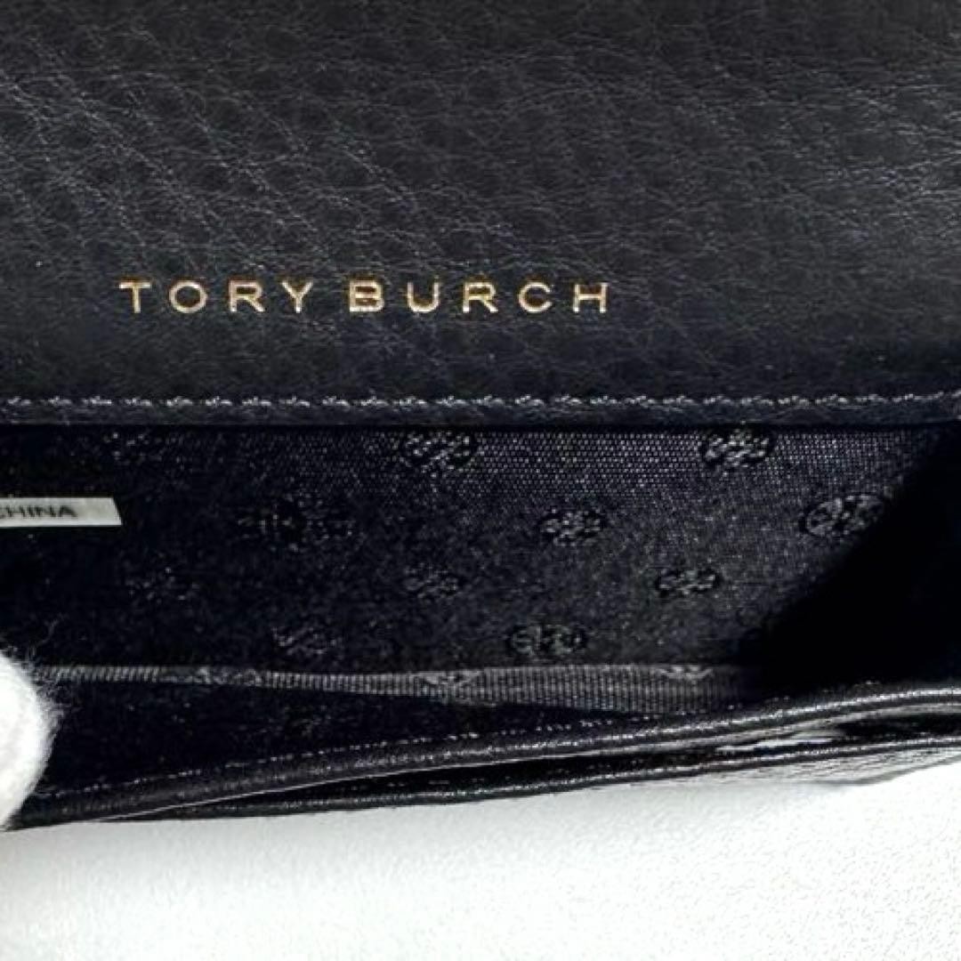 TORY BURCH Black Leather Card Case with Keyring, 7.5x11cm, Unused thumbnail 6