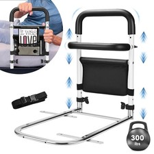 Heavy Duty Bed Rail Adjustable Guard Rail Assist Elderly Or Disabled New