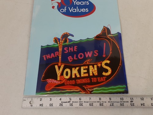 Vintage 1997 Yoken's Restaurant Menu Thar She Blows 50 Year Anniversary RARE 925 - Bild 7 von 12