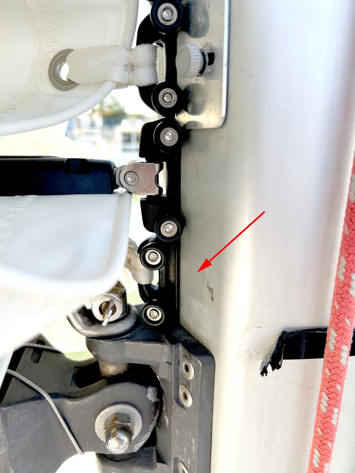 Carrelli Selden vela randa steccata Full Batten - Usati 3 volte