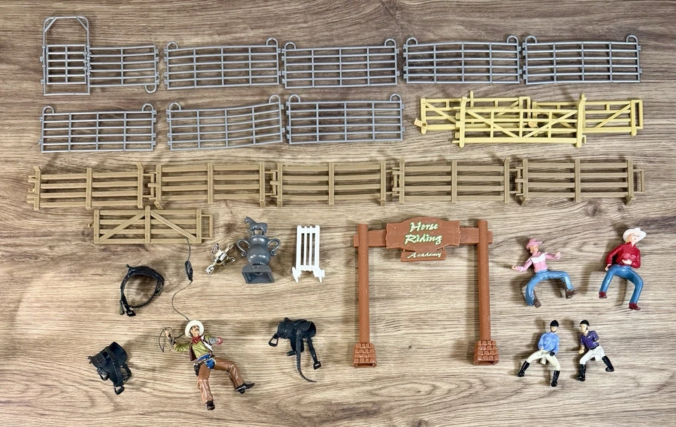 Vintage PVC 23 Horse Lot Schleich Safari Papo Unicorn Foal + Accessories Riders - Image 3 of 4