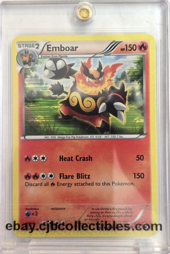Pokémon EMBOAR 19/114 Holo Rare Black & White - Light Play 🍒