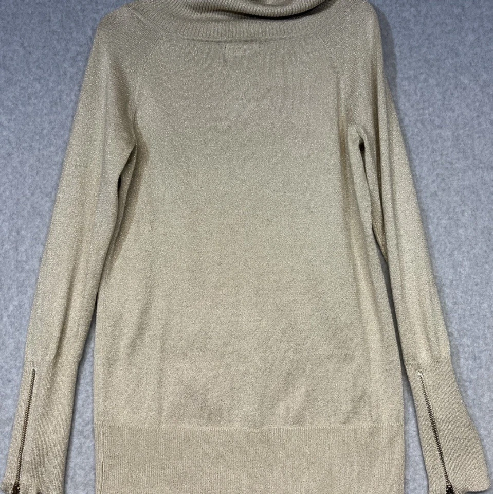 Suéter Thalia Sodi Mujer Pequeño Pisada Dorada Cuello Vaca Cremallera Foto 4 de 4