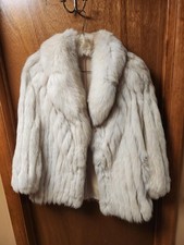 1980s Authentic Vintage Saga Natural Blue Fox Real Fur Coat