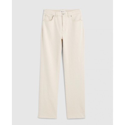 Madewell Women's The Curvy Jules Slim-Straight Denim Jeans Cream 27 New