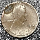 1914-D Lincoln Wheat Cent 1c VG Details Very Good Damaged Key Date