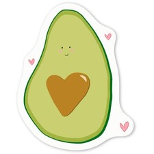 Aufkleber Sticker "Herz Avocado" (DW028279)