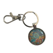 NEW Floral Paisley Keychain