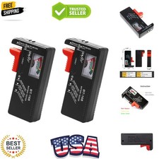 2 Pack Battery Tester, Universal Battery Checker for AA/AAA/C/D / 9V / 1.5V B...
