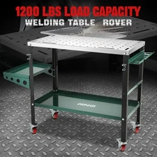 36'' x 18'' 1200lb Load Carbon Steel Workbench Welding Table Storage tray Cart